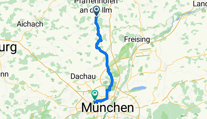 Pfaffenhofener Straße to In den Kirschen