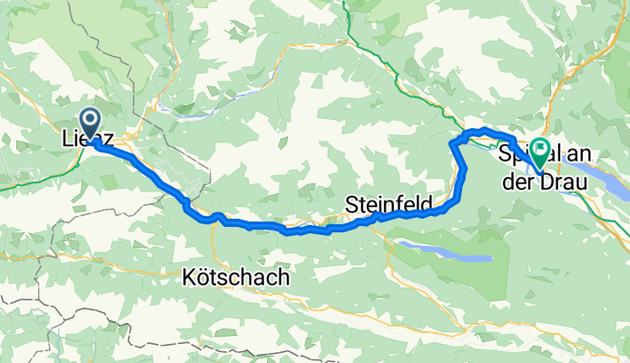 Bahnhofsplatz, Lienz to Spittal an der Drau