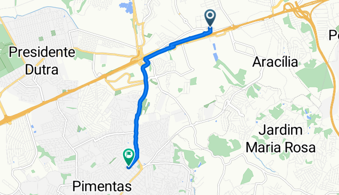 Rua Marinaro, Guarulhos a Rua Marcondes Munhos, Guarulhos