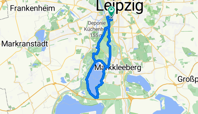 Route nach Leipzig