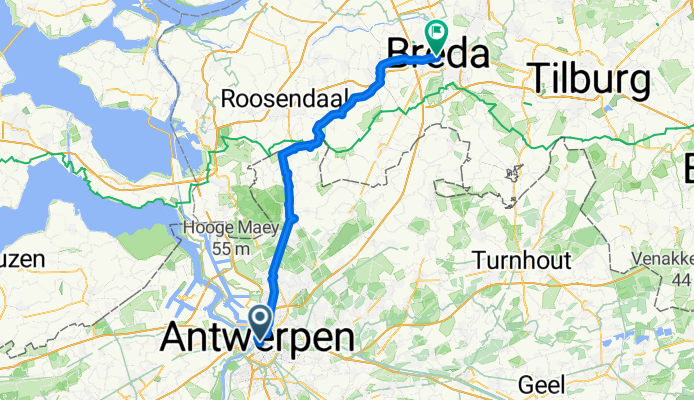 Route to Breda