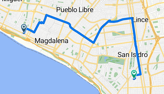 Departamento de Lima a Calle Elías Aguirre, Lima