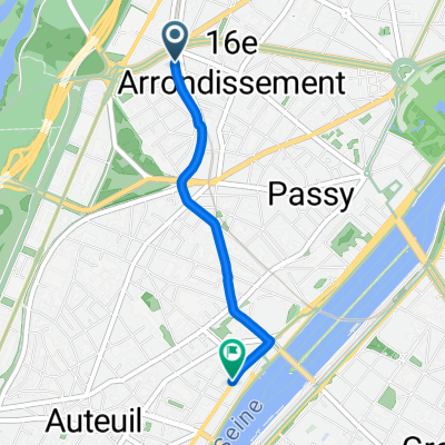 Boulevard Flandrin, Paris à Avenue de Versailles, Paris