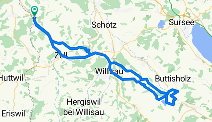 Route in Altbüron