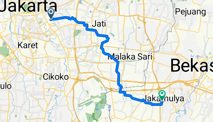 Jalan Kramat Sentiong Masjid 37B to Jalan H. Mitar