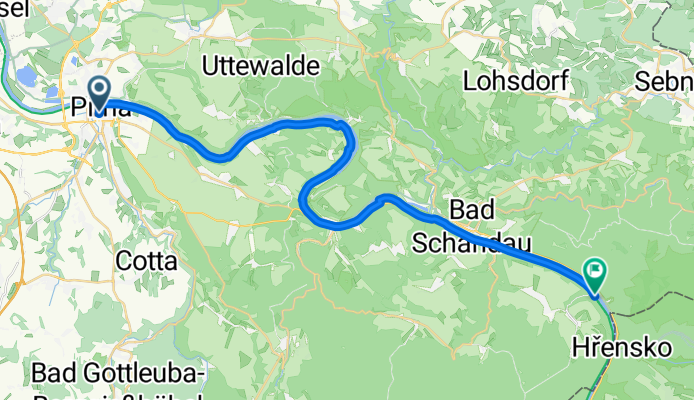 Od Pirna do Reinhardtsdorf-Schöna