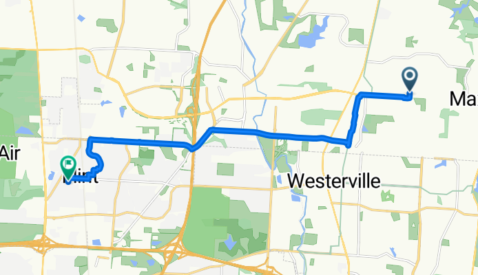 Hillegas Farm Dr, Westerville to Leaview Dr, Columbus