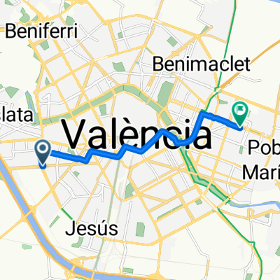 Carrer dels Prínceps de Mònaco, València a Carrer del Poeta Duran i Tortajada, València