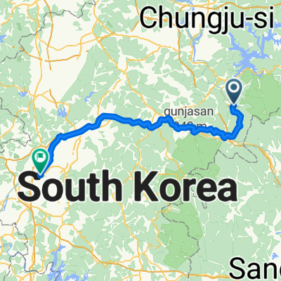 Route in Cheongju