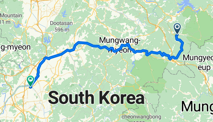 Route in Cheongju