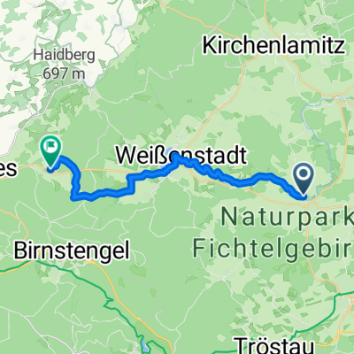 Hauptstraße, Röslau nach Kornbach, Gefrees