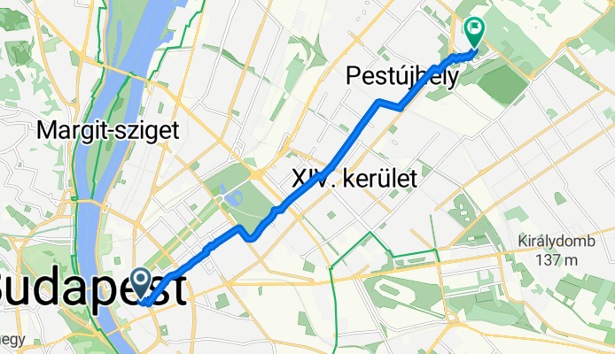 Deák Ferenc tér M - Erdőkerülő utca