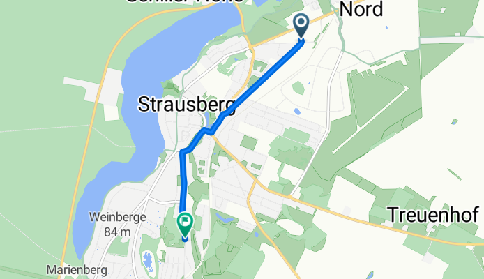 Prötzeler Chaussee, Strausberg nach Am Wasserwerk, Strausberg