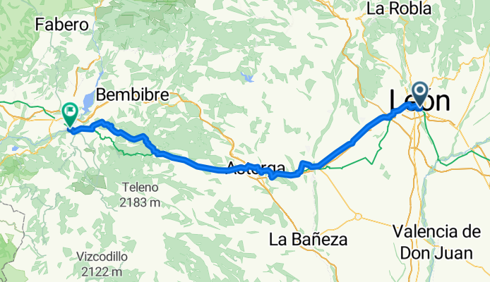 Calle del Fray Luis de León, León nach Calle Marcelo Macías, Ponferrada