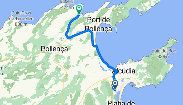 Route to Cala Sant Vicenç