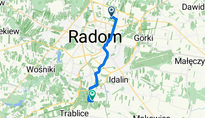 Gen Józefa Hallera, Radom do Ciborowska, Radom