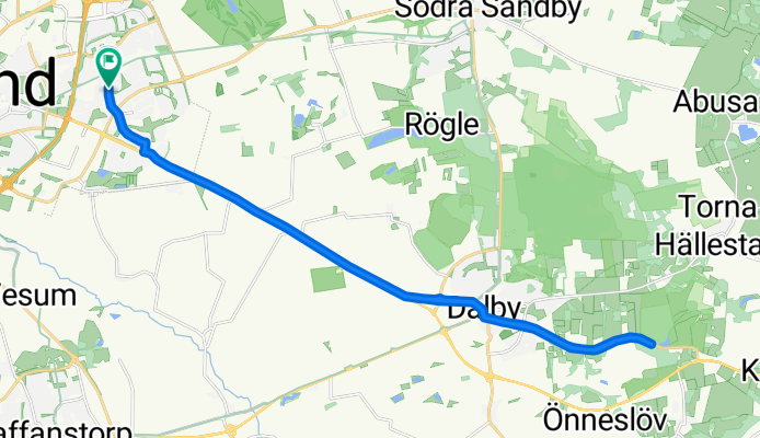 Skolbänksvägen, Lund to Skolbänksvägen, Lund