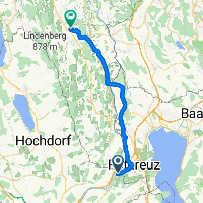 Oberdorfstrasse, Honau nach Alte Muristrasse, Muri AG