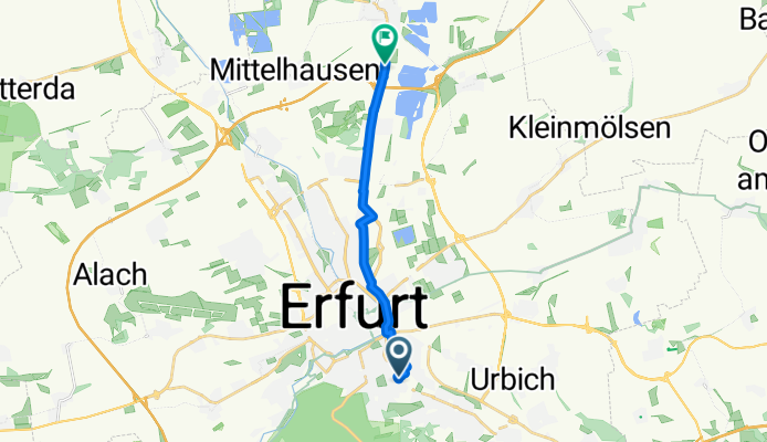 Käthe-Kollwitz-Straße nach Erfurt