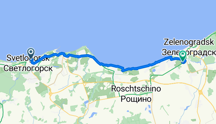 Светлогорск -> Зеленоградск