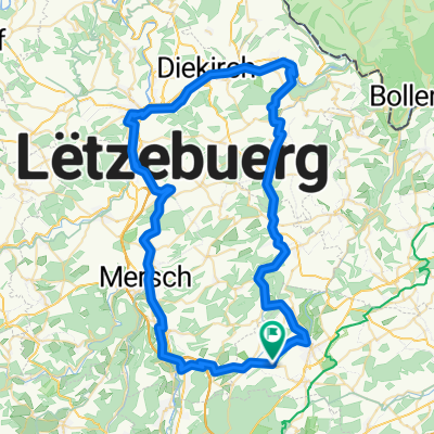 Fahrradtour von Bourglinster über Diekirch und Larochette