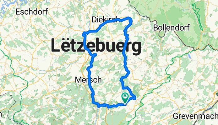 Fahrradtour von Bourglinster über Diekirch und Larochette