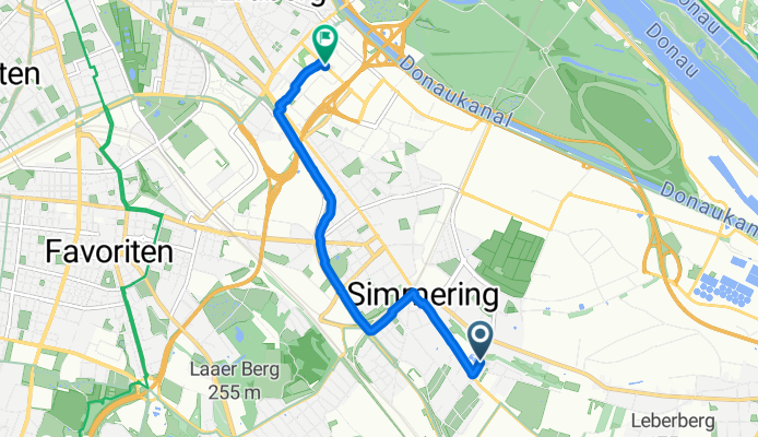 Kaiser-Ebersdorfer-Straße, Vienna to Nottendorfer Gasse, Vienna