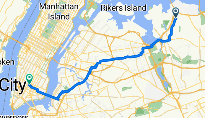 17th Rd, New York to Lafayette St, New York