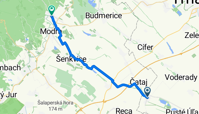 Veľký Grob, Veľký Grob až Harmónia, Modra