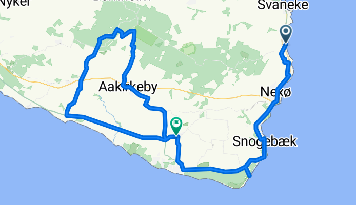 Skarvigen, Svaneke to Pederskervejen, Aakirkeby