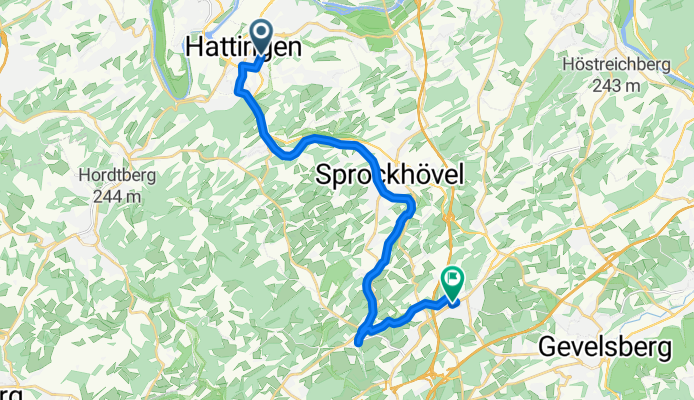 Nordstraße, Hattingen nach Mittelstraße, Sprockhövel