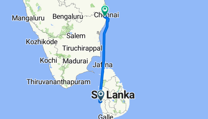 srilanka to Chennai