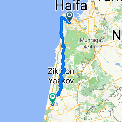 טיול אופניים מחיפה עד ראשון לציון עם חברים בסוכות