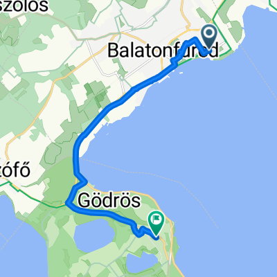 Kagyló köz, Balatonfüred až Csokonai utca, Tihany