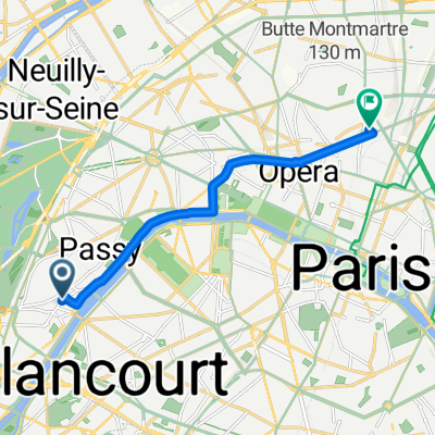 Rue de Rémusat, Paris à Rue du Faubourg Poissonnière, Paris