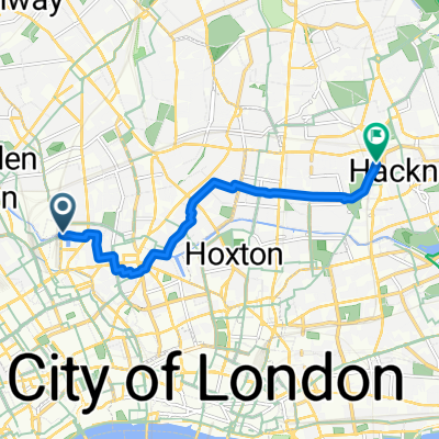 Camden, London to Sylvester Path, London