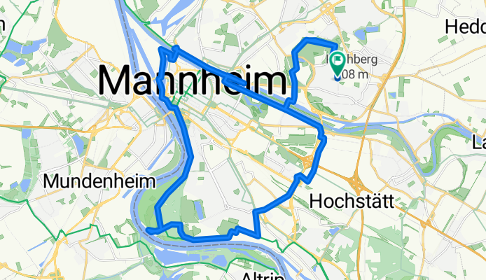 Schillerstraße, Mannheim nach Weiherstraße, Mannheim