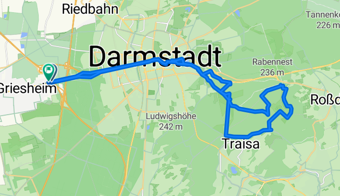 Flughafenstraße, Griesheim nach Eulerweg, Griesheim