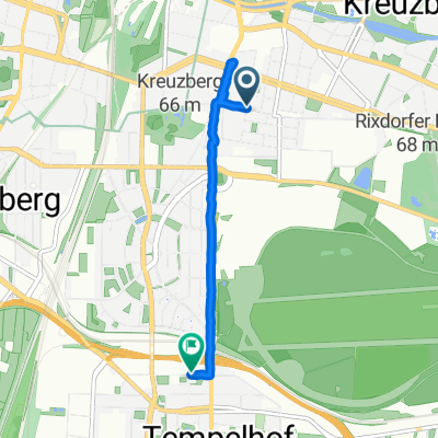 Bergmannstraße, Berlin nach Ringbahnstraße, Berlin