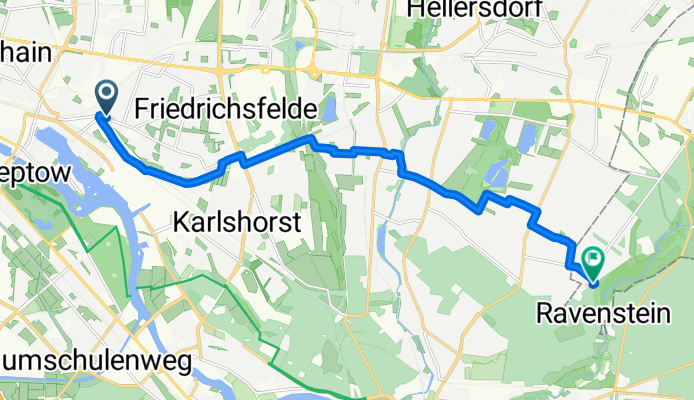 Route von Berlin
