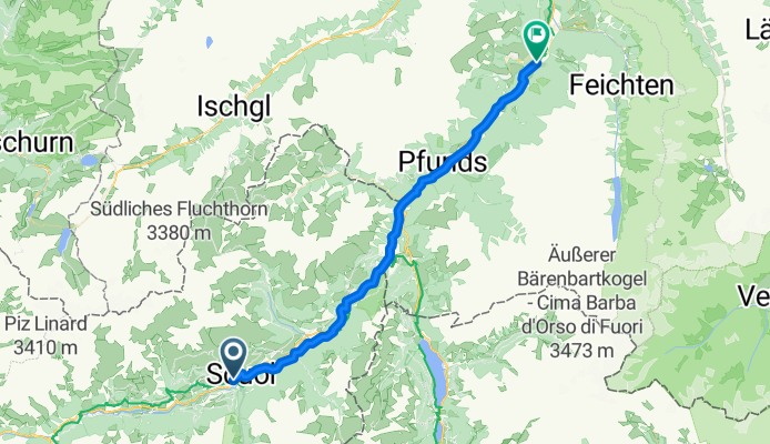 Scuol nach Ried im Oberinntal (Innradweg)