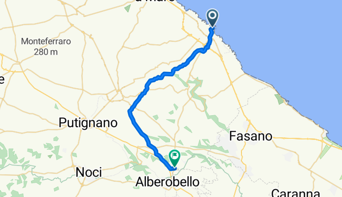 Via Cristoforo Colombo, Monopoli nach SP 113, Alberobello