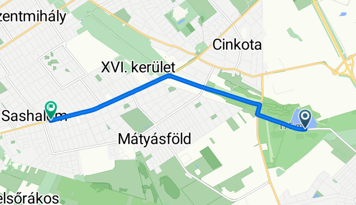 Naplás utca, Budapest to Veres Péter út, Budapest