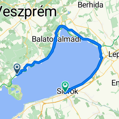 Anna sétány, Balatonfüred do Kiss János Altábornagy utca, Siófok