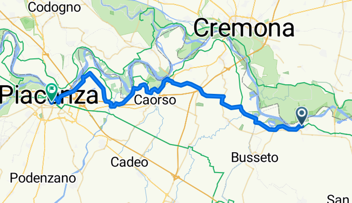 Via Avalli Bassi, Polesine Zibello nach Vicolo San Paolo, Piacenza