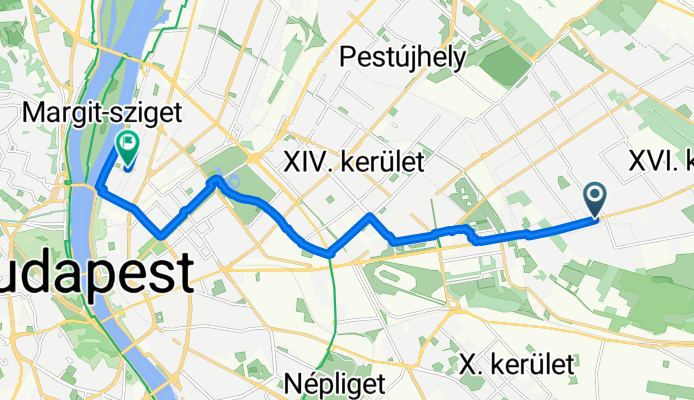 District XVI, Budapest to Pannónia utca, Budapest