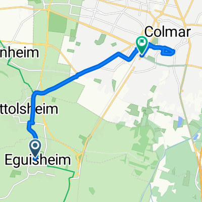 Rue du Allmend Nord, Eguisheim to Place de la Gare, Colmar