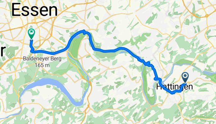 Ulmenstraße, Hattingen nach Brigittastraße, Essen