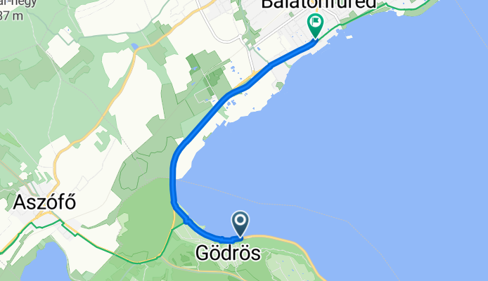 7117-es mellékút, Tihany až Zákonyi Ferenc utca, Balatonfüred