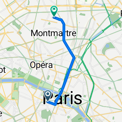 Rue du Four, Paris à Rue Gustave Rouanet, Paris
